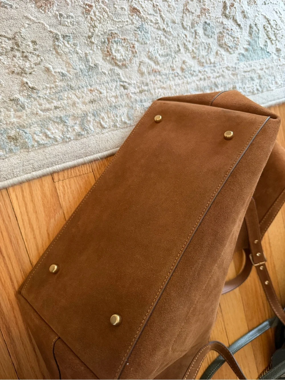 Coach Gramercy Warm Brown Suede Tote Bag - Picture 10 of 14